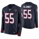 Houston Texans #55 Benardrick McKinney Navy Therma Long Sleeve Stitched Jersey