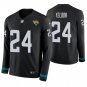 Jacksonville Jaguars #24 T.J. Yeldon Black Therma Long Sleeve Stitched Jersey