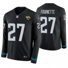 Jacksonville Jaguars #27 Leonard Fournette Black Therma Long Sleeve Stitched Jersey