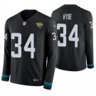 Jacksonville Jaguars #34 Carlos Hyde Black Therma Long Sleeve Stitched Jersey