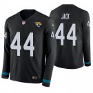 Jacksonville Jaguars #44 Myles Jack Black Therma Long Sleeve Stitched Jersey