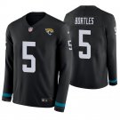 Jacksonville Jaguars #5 Blake Bortles Black Therma Long Sleeve Stitched Jersey