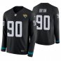 Jacksonville Jaguars #90 Taven Bryan Black Therma Long Sleeve Stitched Jersey