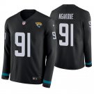 Jacksonville Jaguars #91 Yannick Ngakoue Black Therma Long Sleeve Stitched Jersey