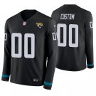 Jacksonville Jaguars Custom Name And Number Black Therma Long Sleeve Stitched Jersey
