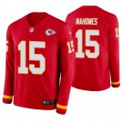 Kansas City Chiefs #15 Patrick Mahomes II Red Therma Long Sleeve Stitched Jersey