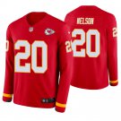 Kansas City Chiefs #20 Steven Nelson Red Therma Long Sleeve Stitched Jersey