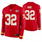 Kansas City Chiefs #32 Spencer Ware Red Therma Long Sleeve Stitched Jersey