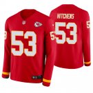 Kansas City Chiefs #53 Anthony Hitchens Red Therma Long Sleeve Stitched Jersey