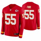 Kansas City Chiefs #55 Dee Ford Red Therma Long Sleeve Stitched Jersey
