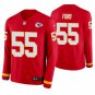 Kansas City Chiefs #55 Dee Ford Red Therma Long Sleeve Stitched Jersey