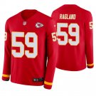 Kansas City Chiefs #59 Reggie Ragland Red Therma Long Sleeve Stitched Jersey