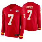Kansas City Chiefs #7 Harrison Butker Red Therma Long Sleeve Stitched Jersey
