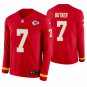 Kansas City Chiefs #7 Harrison Butker Red Therma Long Sleeve Stitched Jersey