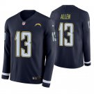 Los Angeles Chargers #13 Keenan Allen Navy Therma Long Sleeve Stitched Jersey