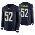 Los Angeles Chargers #52 Denzel Perryman Navy Therma Long Sleeve Stitched Jersey