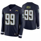 Los Angeles Chargers #99 Joey Bosa Navy Therma Long Sleeve Stitched Jersey