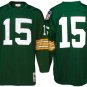 Men's Green Bay Packers #15 Bart Starr Green Long Sleeve Stitched Jersey