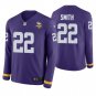 Minnesota Vikings #22 Harrison Smith Purple Therma Long Sleeve Stitched Jersey