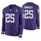 Minnesota Vikings #25 Latavius Murray Purple Therma Long Sleeve Stitched Jersey