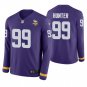 Minnesota Vikings #99 Danielle Hunter Purple Therma Long Sleeve Stitched Jersey
