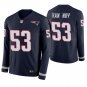 New England Patriots #53 Kyle Van Noy Navy Therma Long Sleeve Stitched Jersey