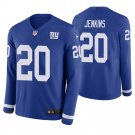 New York Giants #20 Janoris Jenkins Royal Therma Long Sleeve Stitched Jersey