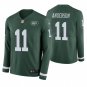 New York Jets #11 Robby Anderson Green Therma Long Sleeve Stitched Jersey