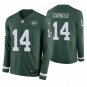New York Jets #14 Sam Darnold Green Therma Long Sleeve Stitched Jersey