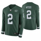 New York Jets #2 Jason Myers Green Therma Long Sleeve Stitched Jersey