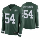 New York Jets #54 Avery Williamson Green Therma Long Sleeve Stitched Jersey