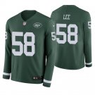 New York Jets #58 Darron Lee Green Therma Long Sleeve Stitched Jersey