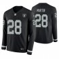 Oakland Raiders #28 Doug Martin Black Therma Long Sleeve Stitched Jersey
