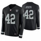 Oakland Raiders #42 Karl Joseph Black Therma Long Sleeve Stitched Jersey
