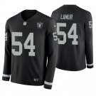 Oakland Raiders #54 Emmanuel Lamur Black Therma Long Sleeve Stitched Jersey