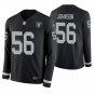 Oakland Raiders #56 Derrick Johnson Black Therma Long Sleeve Stitched Jersey