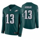 Philadelphia Eagles #13 Nelson Agholor Green Therma Long Sleeve Stitched Jersey