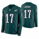 Philadelphia Eagles #17 Alshon Jeffery Green Therma Long Sleeve Stitched Jersey