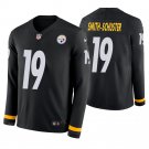 Pittsburgh Steelers #19 JuJu Smith-Schuster Black Therma Long Sleeve Stitched Jersey