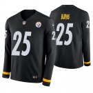 Pittsburgh Steelers #25 Artie Burns Black Therma Long Sleeve Stitched Jersey