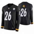 Pittsburgh Steelers #26 Le'Veon Bell Black Therma Long Sleeve Stitched Jersey