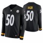 Pittsburgh Steelers #50 Ryan Shazier Black Therma Long Sleeve Stitched Jersey