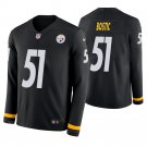 Pittsburgh Steelers #51 Jon Bostic Black Therma Long Sleeve Stitched Jersey