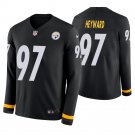 Pittsburgh Steelers #97 Cameron Heyward Black Therma Long Sleeve Stitched Jersey