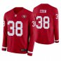 San Francisco 49ers #38 Antone Exum Scarlet Therma Long Sleeve Stitched Jersey