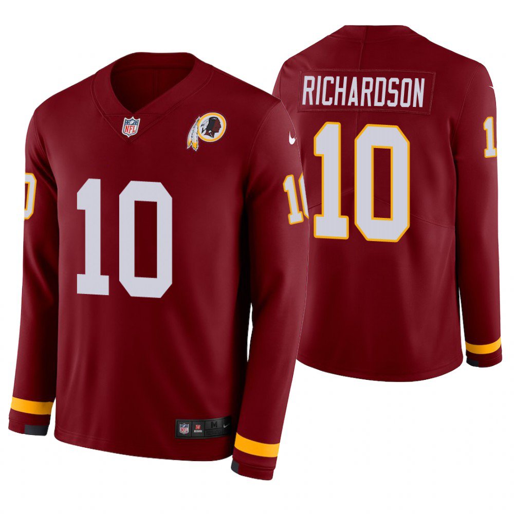 Washington Redskins #10 Paul Richardson Burgundy Therma Long Sleeve Stitched Jersey