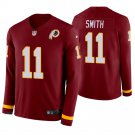 Washington Redskins #11 Alex Smith Burgundy Therma Long Sleeve Stitched Jersey