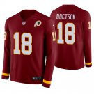 Washington Redskins #18 Josh Doctson Burgundy Therma Long Sleeve Stitched Jersey