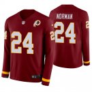 Washington Redskins #24 Josh Norman Burgundy Therma Long Sleeve Stitched Jersey