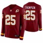 Washington Redskins #25 Chris Thompson Burgundy Therma Long Sleeve Stitched Jersey